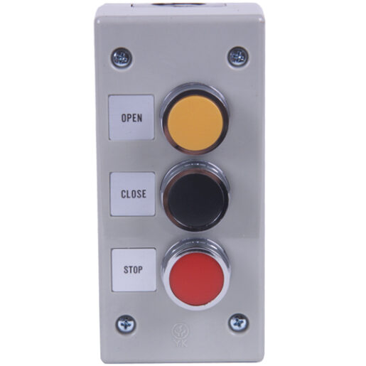 Auspicious 3BXT Exterior 3 Button Surface Mount Control Station - Up/Down/Stop, Double Pole