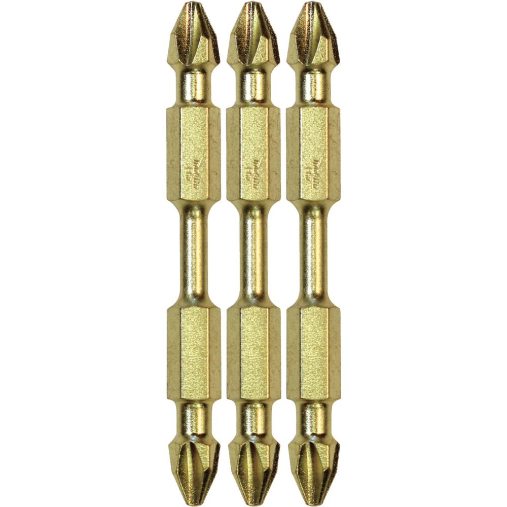 Makita Impact GOLDÂ® #2 Phillips Dblâ€‘Ended Power Bit, 3/pk
